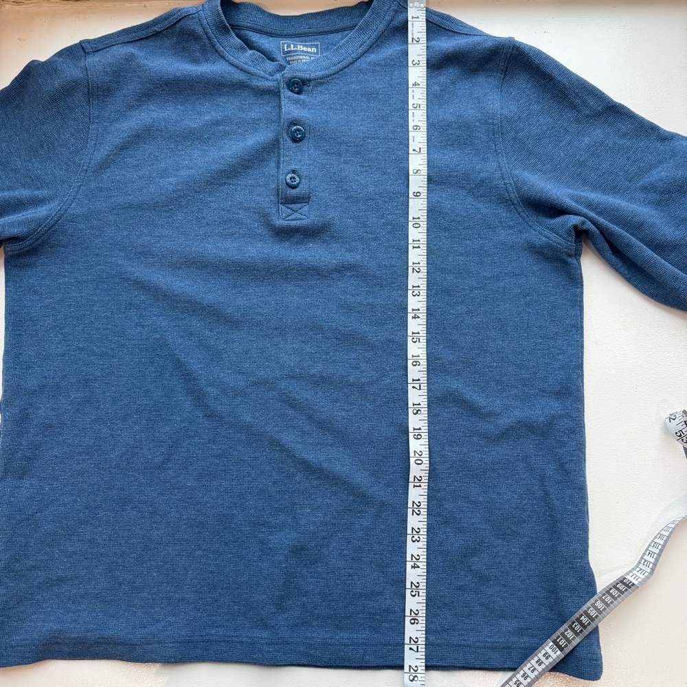 LL Bean Men’s Traditional Fit Long Sleeve Henley Large Regular - Picture 10 of 14